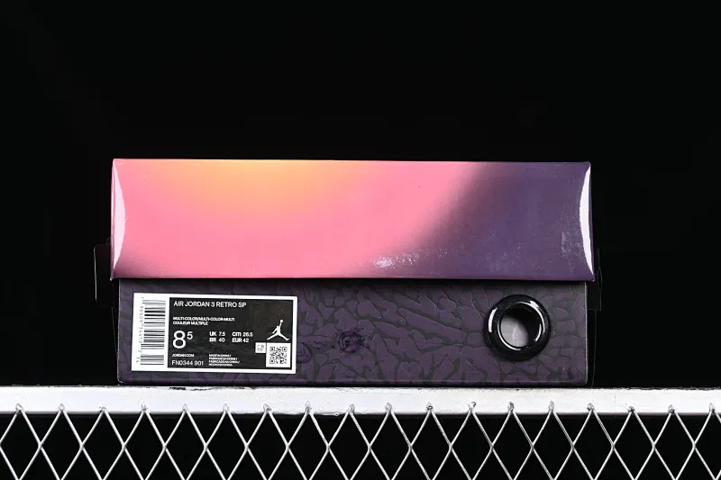 All categories Air Jordan Jordan series basketball shoes Air Jordan 3 L version J.Balvin x Air Jordan 3 Retro AJ3 Joe 3 rainbow gradient FN0344-901